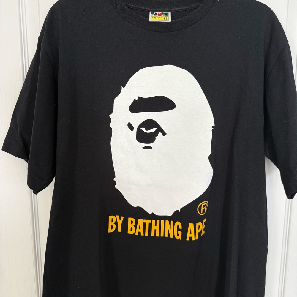 BAPE Black Tee with White Graphic